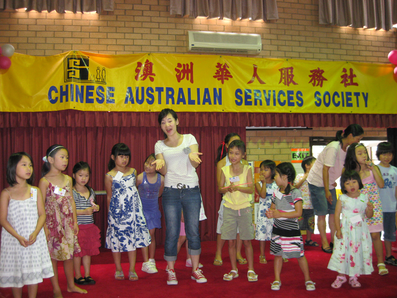 Let's sing our Chinese songs on  the stage